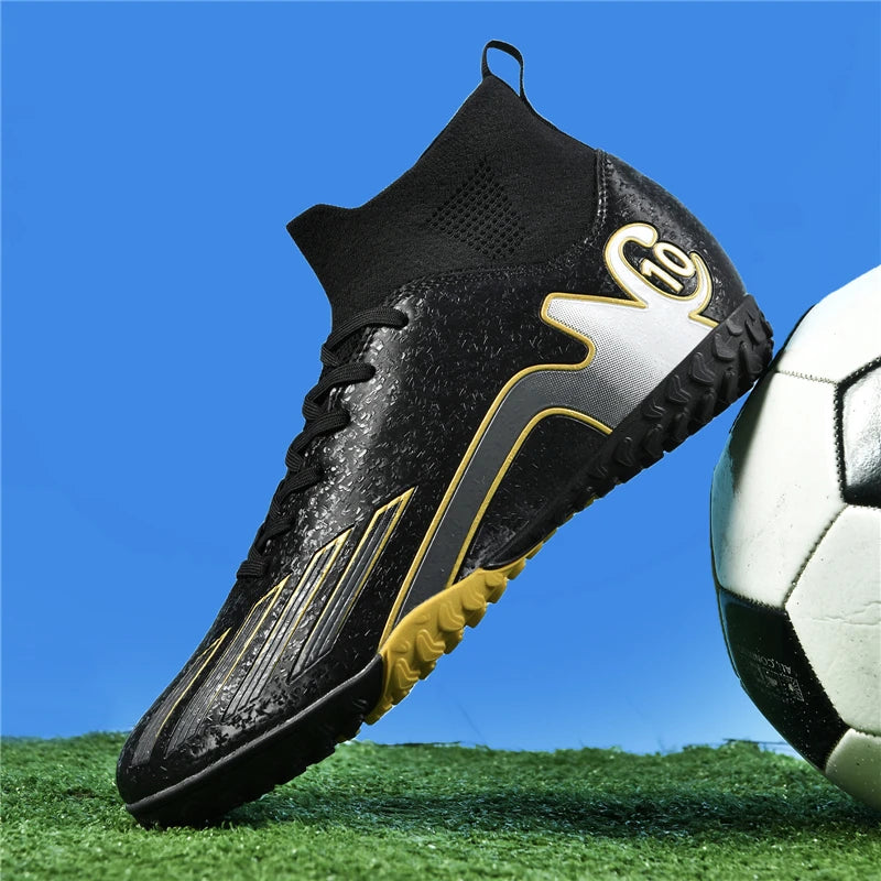 Kids / Youth High Ankle Turf Soccer Shoes for Artificial Grass and Indoor