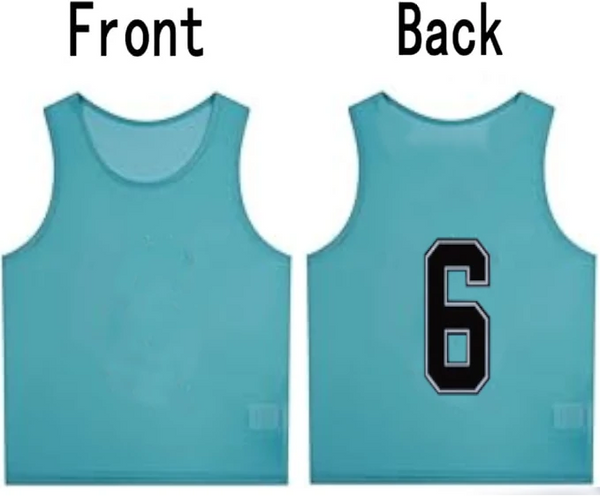 Tych3L 12 Pack of Numbered Jersey Bibs Scrimmage Training Vests for all sizes. - 22