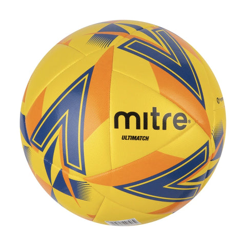 Buy yellow-royal-orange-black Mitre Ultimatch Match Soccer Ball