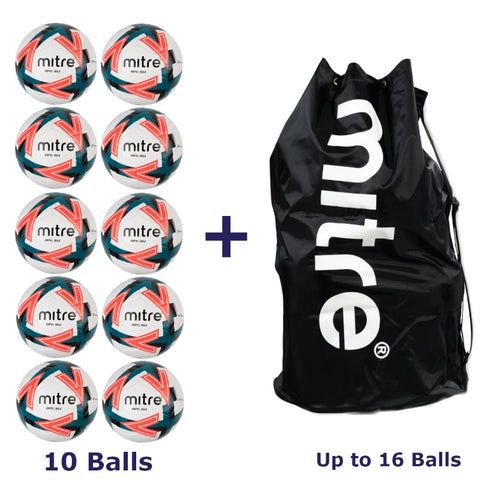 Buy yellow-green-fluo-green-black Soccer Ball Pack of 10, 6, 4 Mitre Impel Max Training Ball plus Mitre Bag