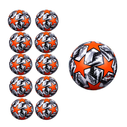 Size 5 High Quality Soccer Ball Champions League Orange Black White - (Pack of 4, 6 or 10)