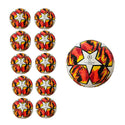 Pack of 10 Soccer Ball Size 5 of Champions League Orange Fire - 1