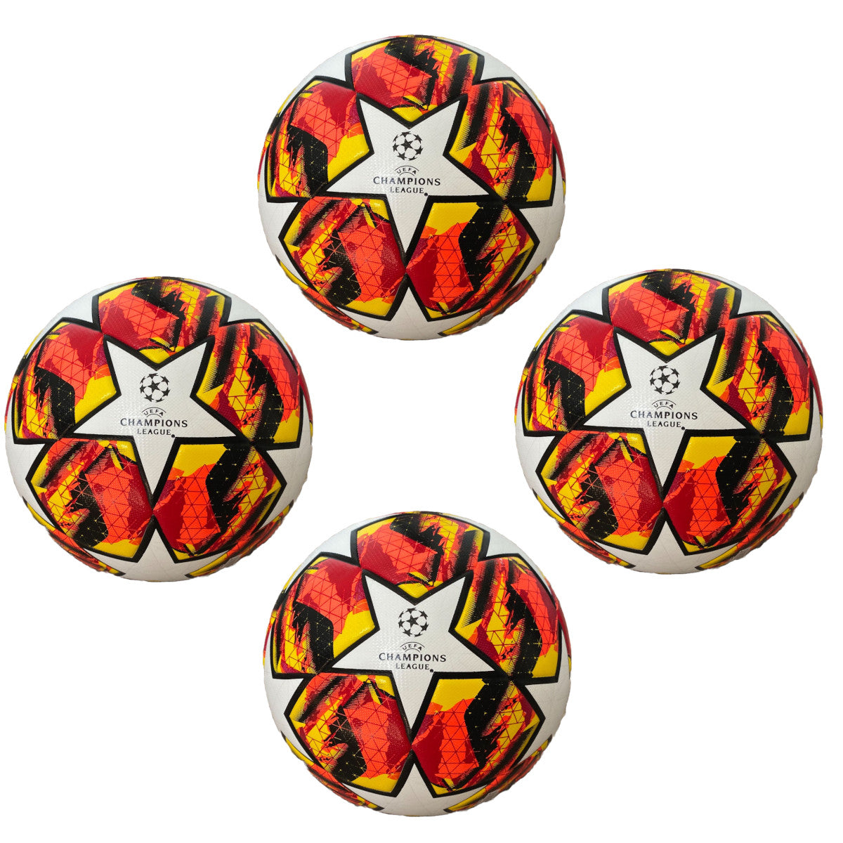 Pack of 10 Soccer Ball Size 5 of Champions League, Orange