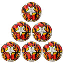 Pack of 10 Soccer Ball Size 5 of Champions League Orange Fire - 2