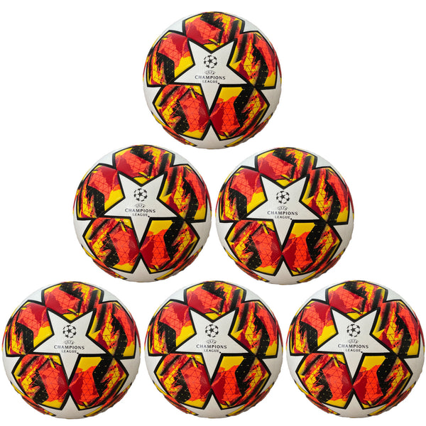 Pack of 10 Soccer Ball Size 5 of Champions League, Orange - 2