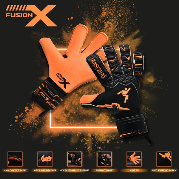 Precision Junior Fusion X Pro Surround Quartz GK Gloves - 5