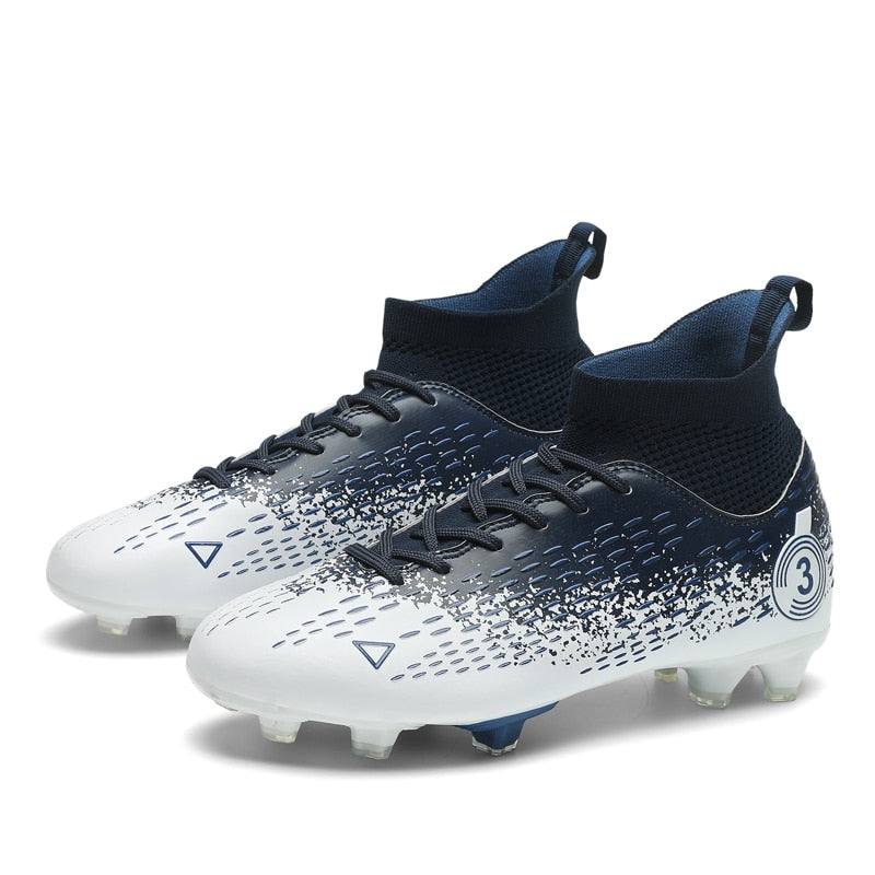 Buy black Men / Women High Ankle Soccer Cleats for Firm Ground, Lawn Outdoor