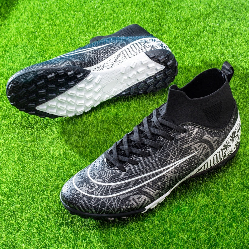 Men / Women High Ankle Turf Shoes for Soccer, Lacrosse, Artificial Grass Shoes