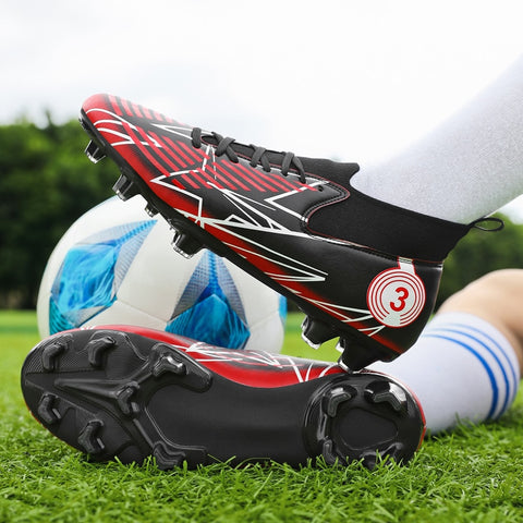 Buy red Kids / Youth Neymar Style Soccer Cleats High Quality for Firm Ground and Artificial Grass