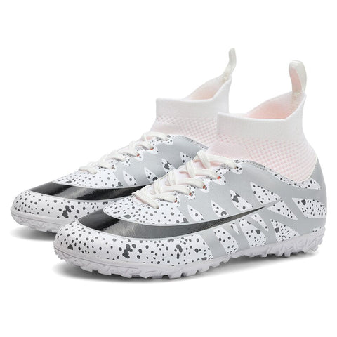 Buy white Men / Women Two Color High Ankle for Artificial Grass, Indoor and Synthetic field