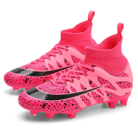 Comprar pink Men / Women Two Color High Ankle Cleats for Outdoor and Grass
