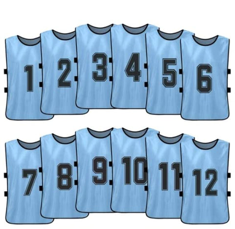 Buy sky-blue Tych3L Numbered Jersey Bibs Scrimmage Training Vests