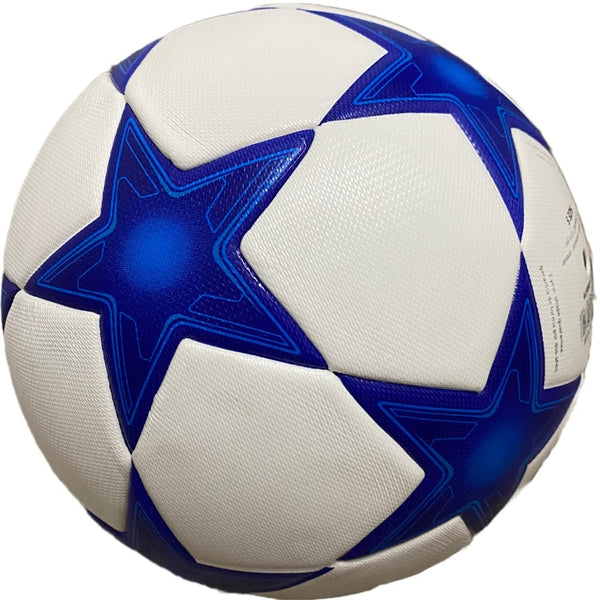 Pack of 10 Training or Game Soccer Balls Size 5 Blue White - 4