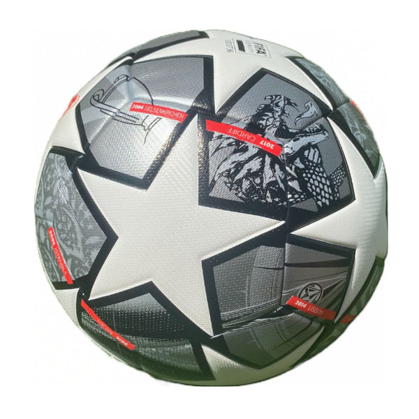 Tych3L Size 5 High Quality Soccer Ball Champions League Gray White Black - 3