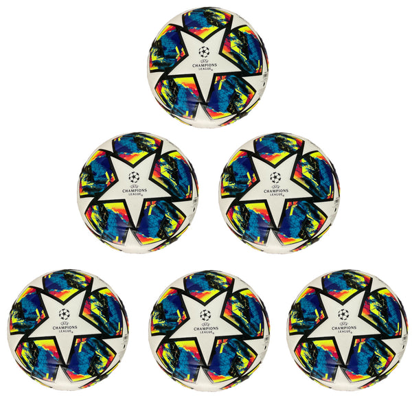 Soccer Ball Size 5 Pack of 10 Champions League Tricolor for Training or Game - 2