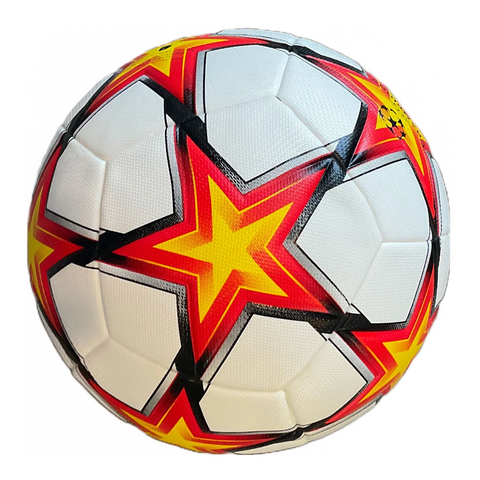 Tych3L Champions League Soccer Ball Size 5 in White Orange Black. - 0