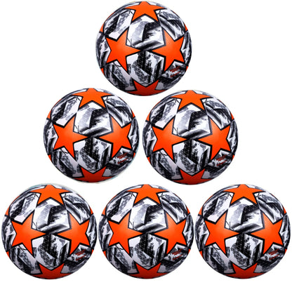 Size 5 High Quality Soccer Ball Champions League Orange Black White - (Pack of 4, 6 or 10)