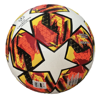 Champions League Soccer Ball Size 5 Orange Fire