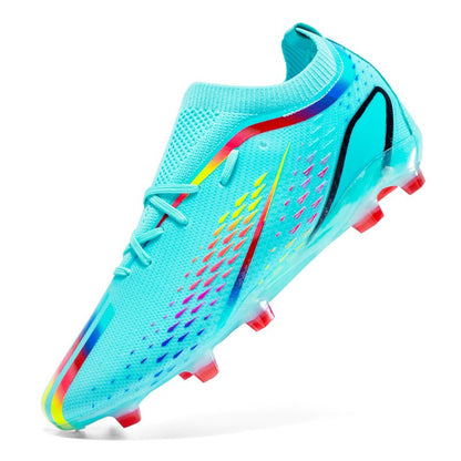 Men/Women Messi Style Low Ankle Soccer Cleats for Lawn or Artificial Grass