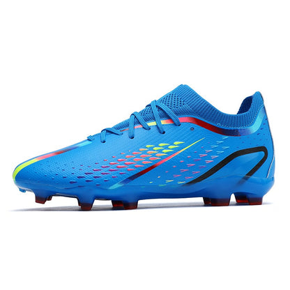 Men/Women Messi Style Low Ankle Soccer Cleats for Lawn or Artificial Grass