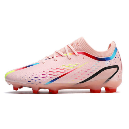 Men/Women Messi Style Low Ankle Soccer Cleats for Lawn or Artificial Grass