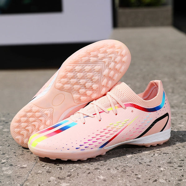 Youth Pink Turf Soccer Shoes for Training or Games - 6