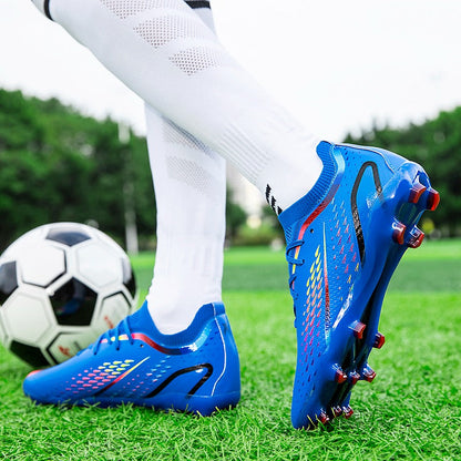 Men/Women Messi Style Low Ankle Soccer Cleats for Lawn or Artificial Grass