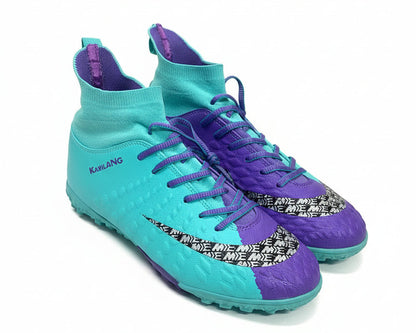 Men/Women High Ankle Turf Shoes Indoor, AG, and Synthetic Field - Purple