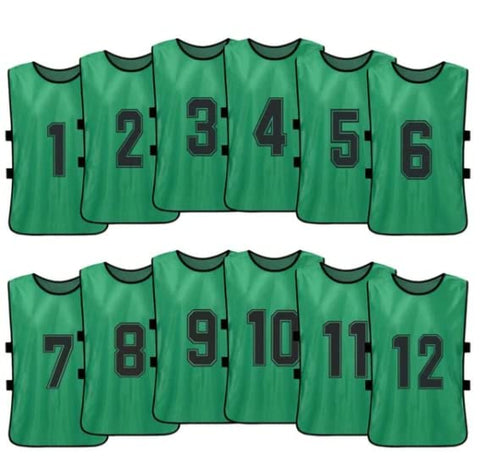Buy green Tych3L Numbered Jersey Bibs Scrimmage Training Vests