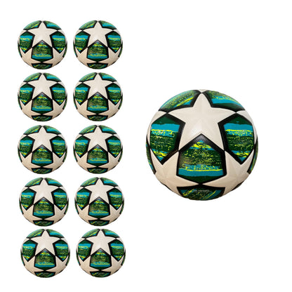 Champions League Soccer Ball Green White - (Pack of 4, 6 or 10)