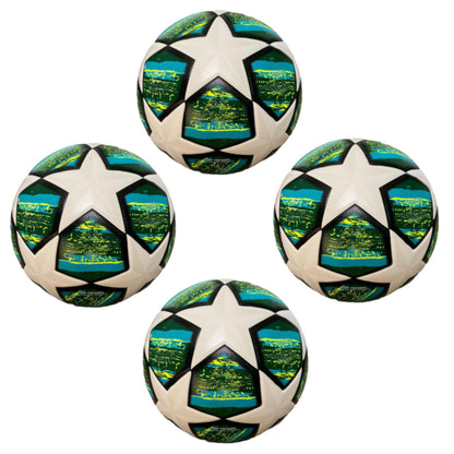 Champions League Soccer Ball Green White - (Pack of 4, 6 or 10)