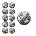 Pack of 10 Soccer Ball Size 5 of Champions League Gray White - 1
