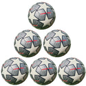 Pack of 10 Soccer Ball Size 5 of Champions League Gray White - 2