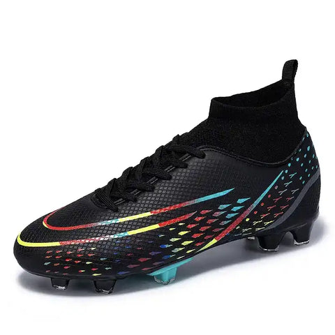 Buy black Men / Women Soccer Cleats Messi High Ankle For Lawn and Turf