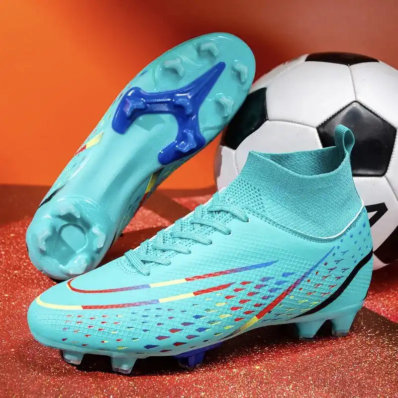 Kids / Youth Soccer Cleats Messi High Ankle For Lawn and Turf.