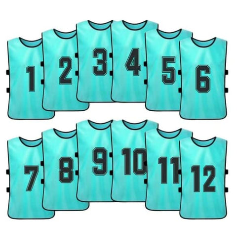 Comprar light-blue-neon Tych3L Numbered Jersey Bibs Scrimmage Training Vests