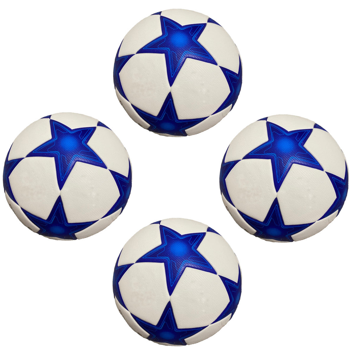 Pack of 10 Training or Game Soccer Balls Size 5 Blue White