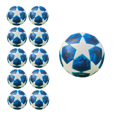 Pack of 10 Training Soccer Balls Size 5 Training Dark Blue