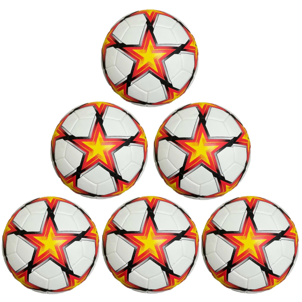 Pack of 10 Soccer Ball Size 5 White Orange
