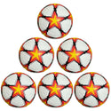 Pack of 10 Soccer Ball Size 5 White Orange - 2