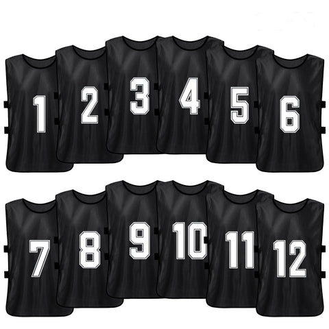 Buy black Tych3L Numbered Jersey Bibs Scrimmage Training Vests