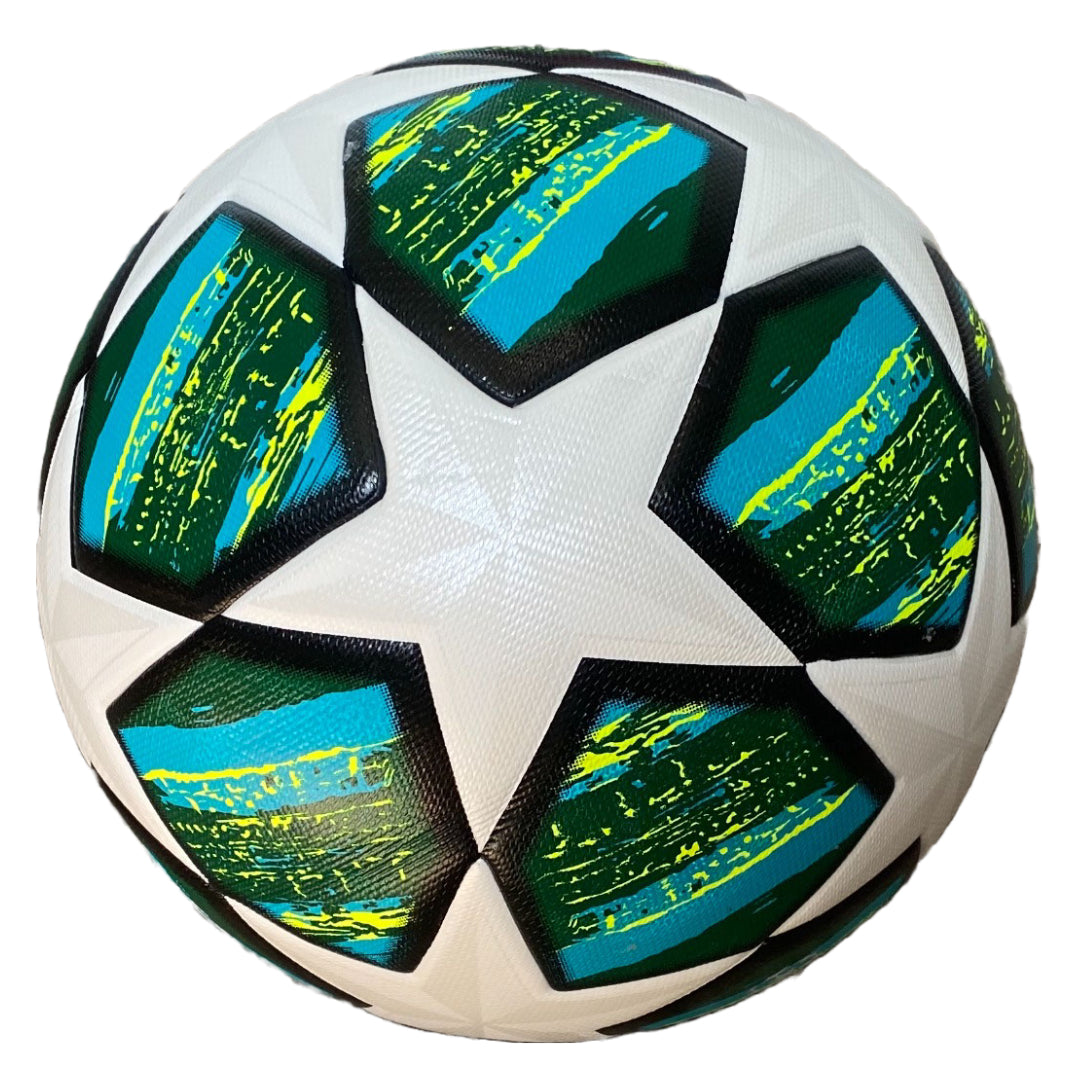 Tych3L Size 5 High Quality Soccer Ball Champions League Green White
