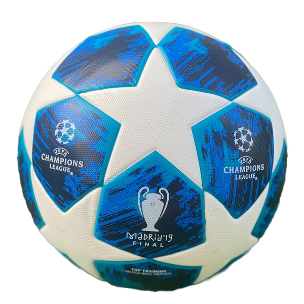 Tych3L Size 5 High Quality Soccer Ball Champions League Light Blue White - 1