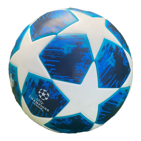 Tych3L Size 5 High Quality Soccer Ball Champions League Light Blue White - 0
