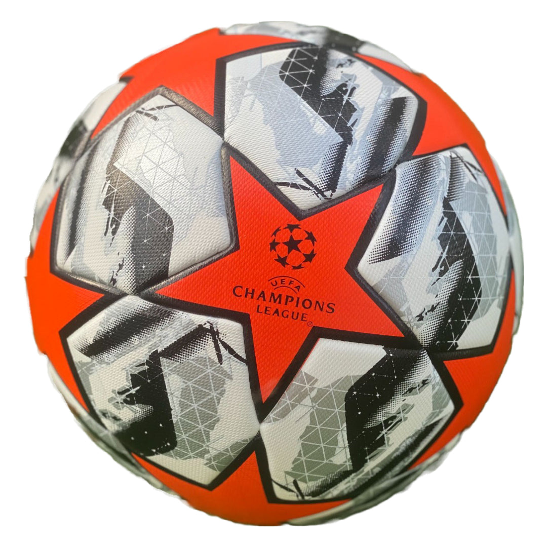 Tych3L Size 5 High Quality Soccer Ball Champions League Orange Black White