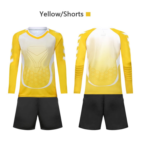 Mens Soccer Goalkeeper Jersey Custom Adults Football Goalkeeper Uniform Soccer Training Long Sleeves Shirt For Youth Adult - 5