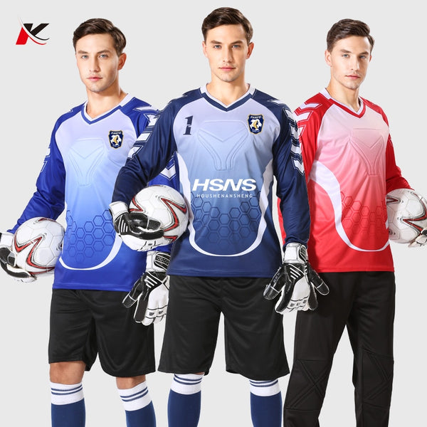 Mens Soccer Goalkeeper Jersey Custom Adults Football Goalkeeper Uniform Soccer Training Long Sleeves Shirt For Youth Adult - 8