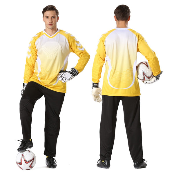 Custom Soccer Goalie Jersey Youth with Name Number Logo Long Sleeve Goalie  Uniform Soccer Goalkeeper Kit for Kid Adult