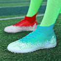 Kids / Youth High Ankle Turf Shoes: Artificial Grass, Indoor, and Synthetic Explorations - 8