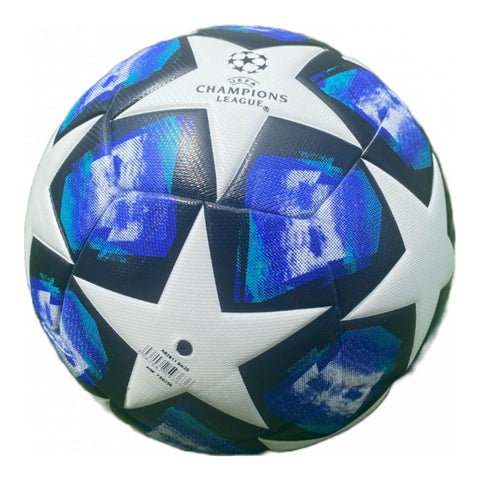 Tych3L Size 5 High Quality Soccer Ball Champions League Dark Blue Black White - 0